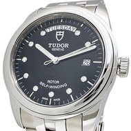 Pre-owned TUDOR 56000 Glamour Day-Date with 10 Diamonds, Stainless Steel, Automatic Movement, Black 