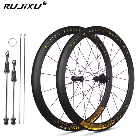 ultralight RUJIXU 700c 6 pawls road wheelset 30/40/50mm frame height 2:1 braids road wheel V/C ring