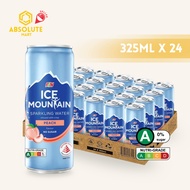 F&N Ice Mountain Sparkling Water Peach 325ML X 24 (CAN)