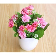 New Product FYGALERY Pot Bunga Mawar dan Bunga Hydrangea Tanaman Hias