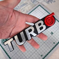 TURBO Logo Aluminum 3d Size 16.0x4.0cm1 Piece