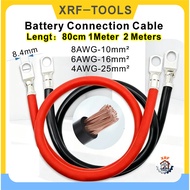Battery Connection Cable 8/6/4 AWG Length 80cm 1Meter 2Meters Copper Wire Terminal Motor Wire Ground