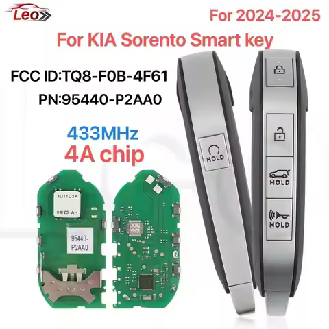 Leo PN:95440-P2AA0 For KIA Sorento Hybrid 2024 2025 keyless go smart remote key 433MHz 4A-chip 5butt