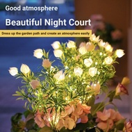 LED Solar Simulation Gardenia Light Outdoor Waterproof Garden Ambient Light IP65 Waterproof
