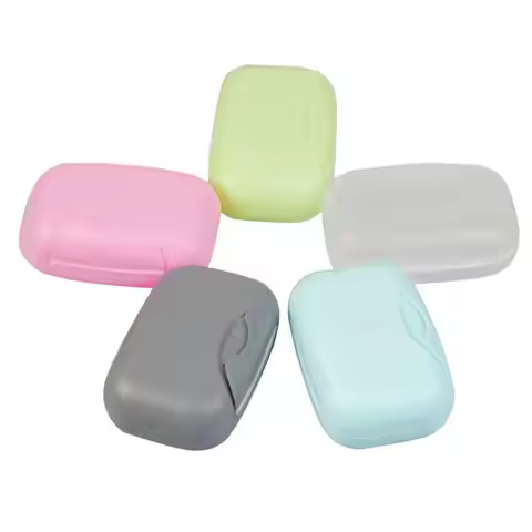 12X8X4.5cm PP Travel Soap Container Waterproof Portable Bar Soap Case Holder Leakproof Soap Box For
