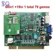 J46 Jamma Arcade 79 In 1 60 + 19แผงวงจรพีซีบีเครื่องเล่นเกมคลาสสิกสำหรับเครื่องอาร์เคดค็อกเทลบอลสำหรับติดตามสำหรับตู้อาร์เคดที่สร้างขึ้น