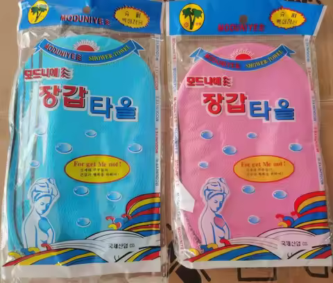 1Pcs Italy Towel Korea Glove Viscose Scrub Mitt Body Kessa Exfoliating Tan (normal)