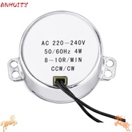 ANHUITYJ Synchronous Geared Motor, 4W Power CW/CCW Rotation Turntable Synchronous Motor, 2.5-3RPM Sp