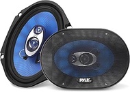 6β x 8β Car Sound Speaker (Pair) - Upgraded Blue Poly Injection Cone 3-Way 360 Watts w/Non-fatiguing