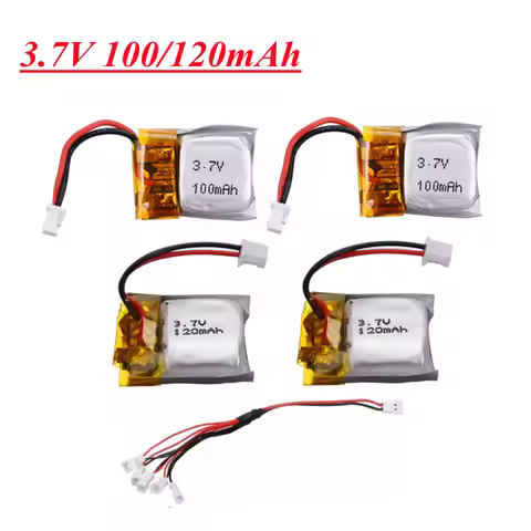 3.7V 100mAh 120mAh Lipo Battery For FQ777-124 Wltoys V272 V282 V292 for Hubsan Q4 H111 Mini RC Quadc