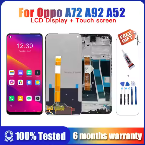 6.5"Original Screen For Oppo A72 A92 LCD Display Replacement Touch Screen Digitizer Oppo A52 CPH2059