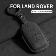 Suede Car Remote Key Case Cover Protector Shell for Land Rover Range Rover Sport Evoque Freelander H