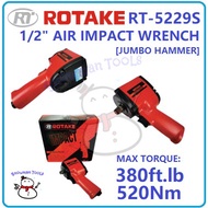 ROTAKE 1/2" MINI AIR IMPACT WRENCH 13MM RT-5229S JUMBO HAMMER CLUCTH MECHANISM 380FTLB 520NM ANGIN 1