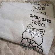 全新！！！！金典酒店×柴語錄Shiba Says 浴巾/中浴巾（白色）