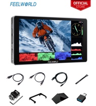 FEELWORLD P6XL กล้องอะลูมิเนียม1200nit แบตเตอรี่ในตัว6นิ้วจอภาพแบบ DSLR ฟิลด์หน้าจอสัมผัสความสว่างสู