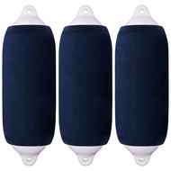 Boat Fender Covers,8" x 22" Navy Blue 3-Pack Boat Bumper Covers Marine Fender Covers for Polyform G-