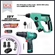 DCA 12V Brushless Cordless Combo - ADJZ23-10EK Cordless Drill &amp; HAMMER DRILL ADZC13BK