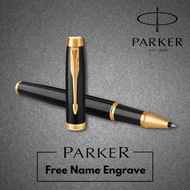 Original Parker IM Black Rollerball Pen with Gold Trim 0.7mm with Customize Name Engraving