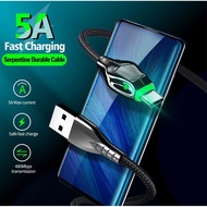 Fast Super Cable 5A Snake 2 Light Zinc Alloy Charge Data 1M 66W Head.