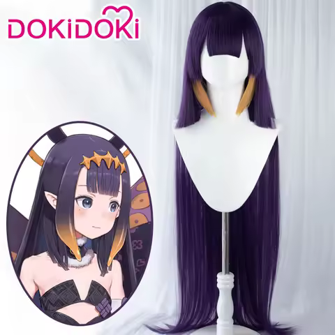 DokiDoki Hololive English Cosplay Ninomae Ina’nis Wig Cute Wig Hololive English Cosplay Hair Ninomae