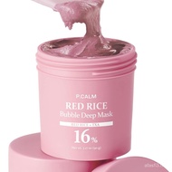P.CALMRedRiceBubbleDeepMask–RedRiceFerment&CarbonatedWaterforClean,ooth-Looking,KoreanClay-to-Bubble