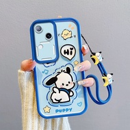 For OPPO A92 A91 F9 R15 Pro F11 R11 R11S A83 A55 5G A52 A72 3D Shockproof Phone Case Cartoon Snoopy Love Kulomi Strawberry bear Coal Elf TPU Soft cover With lanyard