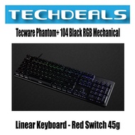 Tecware Phantom+ 104 Black RGB Mechanical Linear Keyboard - Red Switch 45g