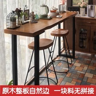 Bar Narrow Solid Wood Commercial Side Back Wall Table Strip Table Household Feet CY7K
