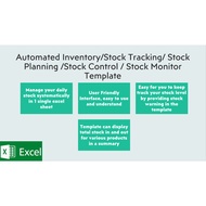 [Life time] Automated Inventory/Stock Tracking/ Stock Planning /Stock Control Template