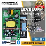HARDWELL POWER SUPPLY MIXER LEVELUP-4 LEVELUP 4 LEVELUP4 LEVEL UP MF 07 MF07MF-07 power mixer amplif