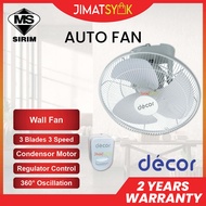 ​​​​​​​Auto Fan 16'' 3 Blades 3 Speed 360 Degree with Electronic Regulator Auto Fan Ceiling Fan Kipas Siling