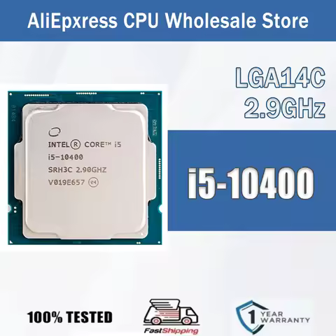 Intel Core i5-10400 6 Core 12 Thread 2.90GHz 65W 12MB Cache 14nm LGA1200 SRH3C DDR4-2666 MHz Comet L