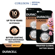 [Bundle of 2] Duracell Specialty CR2032 Lithium Coin Battery 3V, pack of 2