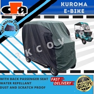 KUROMA EBIKE WITH BACK PASSENGER SEAT COVER HIGH QUALITY WATER REPELLANT AND DUST PROOF BUILT IN BAG