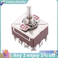 AC 380V 10A ON/OFF/ON 3 Positions 12 Pin Latching Toggle Switch 4PDT