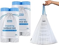 RMAN Bin Liners 60 L (4 x 10 Bags) Tear-Resistant Tight Bin Bags Large 70 x 80 cm with Practical Dra