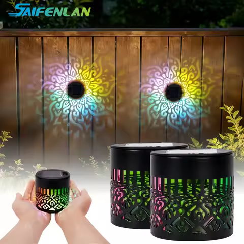 Solar Fence Wall Lights Mandala Garden Decoration Party Courtyard Decoration Solar Garden Light Gard
