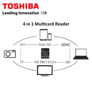 Toshiba Usb 3.0/2.0 Card Reader Sd/Tf/Ms/Cf 4 In 1 with USB Adapter Laptop / PC