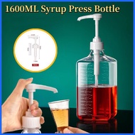 1600ML Syrup Press Bottle Kitchen Liquid Plastic Container Fructose Squeeze Bottle