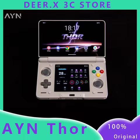 Original AYN Thor 6'' OLED Dual Screen Gaming Handheld Qualcomm Snapdragon CPU Android13 6000mAh Bat