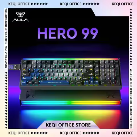 AULA Hero 99he Magnetic Keyboard 99% Layout Wired Trigger 8K Return E-sports Gamer Gaming Keyboard C