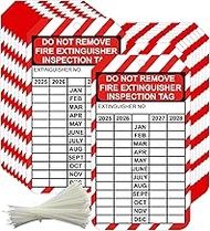 Monthly Fire Extinguisher Inspection Tags Record 2025-2028 4 Year Fire Extinguisher Inspection Tags