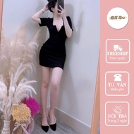Body dress, wrinkled foam dress in 4 colors, size S M, type 1 - ROSE STORE