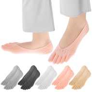 Aster 5 Pairs Orthopedic Toe Compression Socks, Toe Socks for Women No Show Align Toe Socks for Buni