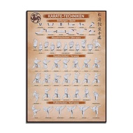 [ttess] Karate Technique Poster Karate and Martial Arts Wall Art Karate Instructor Gift Martial Arti