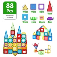 MAGPLAYER Block Magnetic Tiles Colour Window 28/38/88/103pcs Educational Toys For Boys And Girls Blo