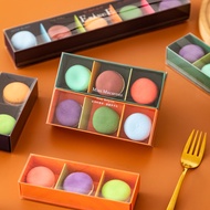 Macaron Packaging Box 3/5/6pcs Macaron Packaging Box Transparent Visible All-Inclusive Drawer Type O