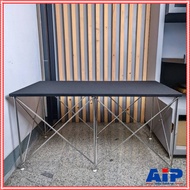 แถมถุงเก็บขาโต๊ะ โต๊ะรุ่น ECO V2 60x120 สูง80 สีดำ โต๊ะวางขาสแตนเลส ขนาดประมาณ 60x120 สูง80เซนติเมตร