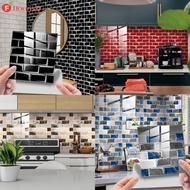 Clearance Price 10pcs Tile Stickers Brick Pattern Self-adhesive Tile Film Wall Sticker 20 X 20cm For Bathroom