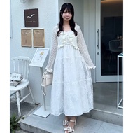 Ready Stock Cat Day House🇯🇵Japanese Style Ruffled Hollow Knit Short Blouse Outer Jacket No. ZA2645